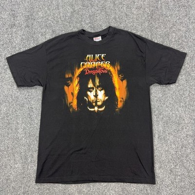 Vintage Alice Cooper Shirt Mens Large Black Dragontown Tour 2001 Graphic Tee