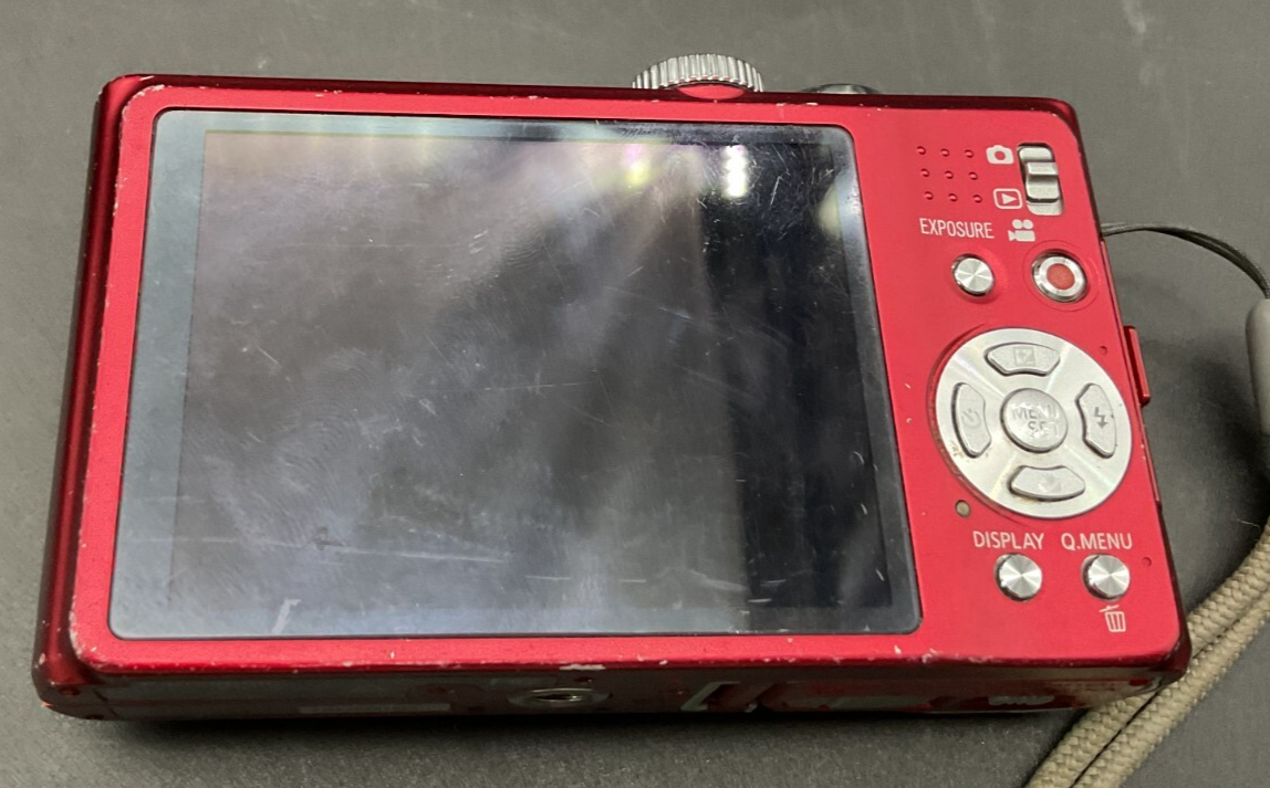 Red Panasonic Lumix HD AvCHD Lite DMC-ZS7 12x Optical Zoom Camera