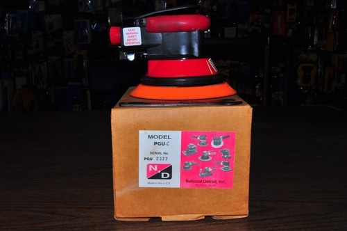 National Detroit PGU6 Palm sander 6" Pad Powerful orbit sander Made in USA - Picture 2 of 7