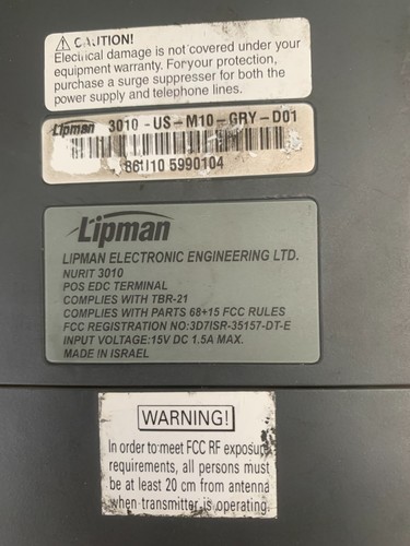 Lipman Nurit 3010 Portable Payment Solution POS EDC Terminal Model R902M-2-0 - Picture 6 of 9