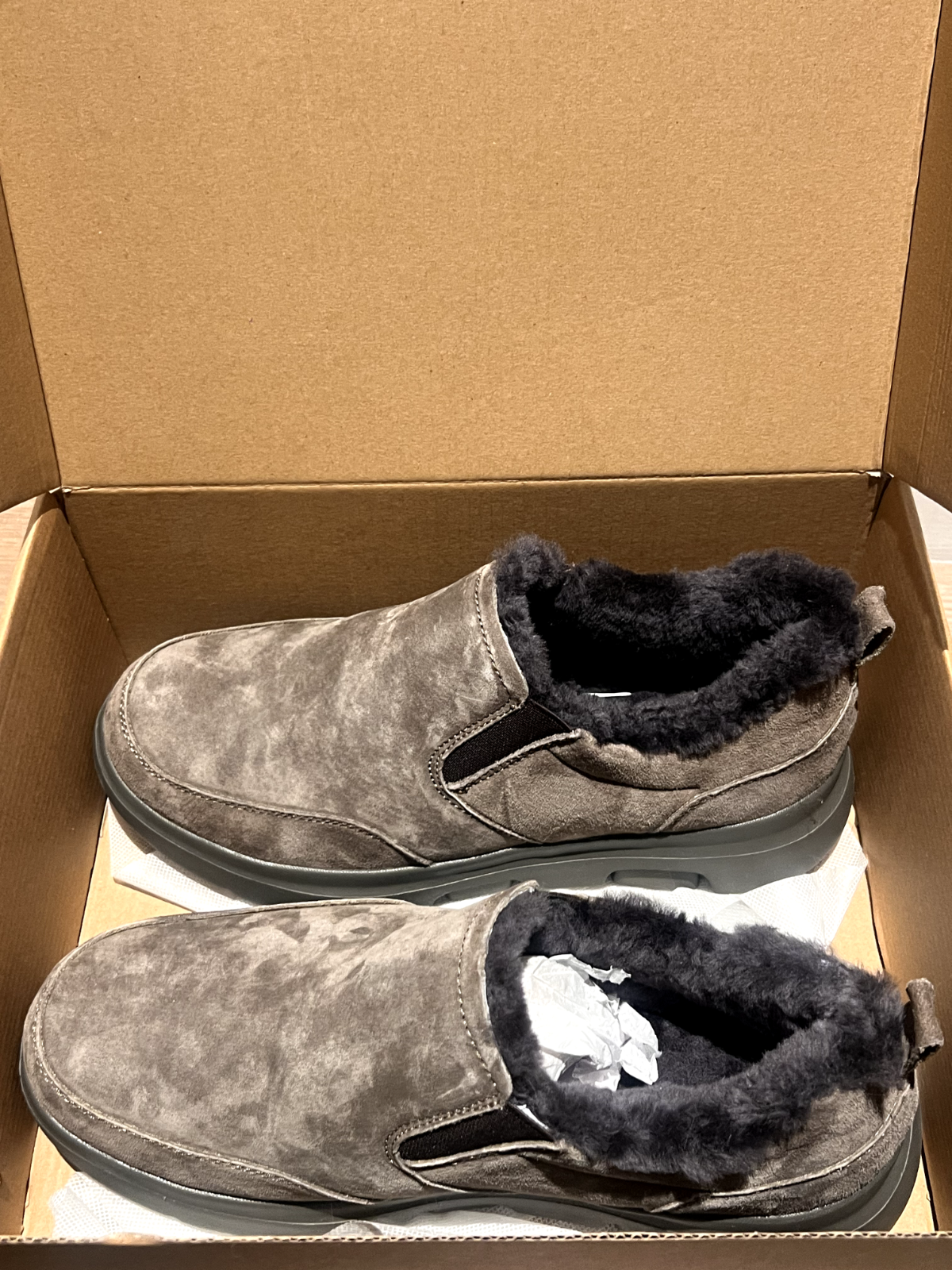 snow boots men 10.5 waterproof 100% wool inside non slip-image