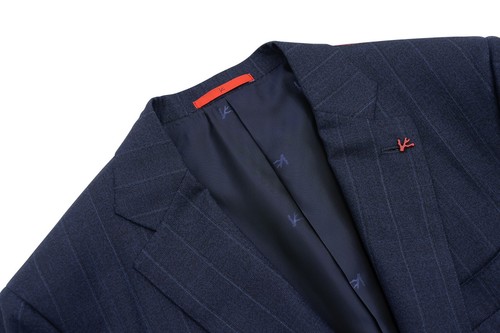 $4800 ISAIA NAPOLI Striped Blue Sport Coat Fine Brushed Wool 42 US / 52 EU 8R - Picture 4 of 8