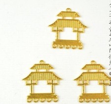 new 100pcs cartoon pavilion cute Metal Charm Pendant DIY Jewelry Making