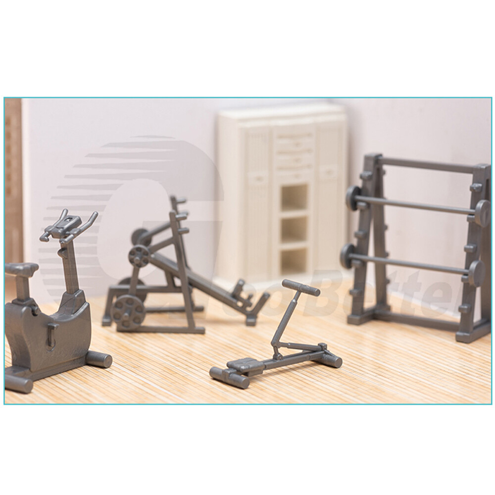 Puppenhaus Fitnessgeräte Set - Miniatur Hantelbank & Sportequipment Für Puppenhäuser
