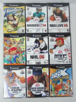 Lot of 9 Nintendo GameCube Sports Video Games! NHL NBA NFL MLB SSX