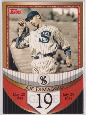 2007 Topps DiMaggio Streak Before the Streak #JDSF19 Joe DiMaggio