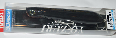 yo zuri 3d prism inshore saltwater pencil popper 5 3/8'' 1oz r1433-bl black
