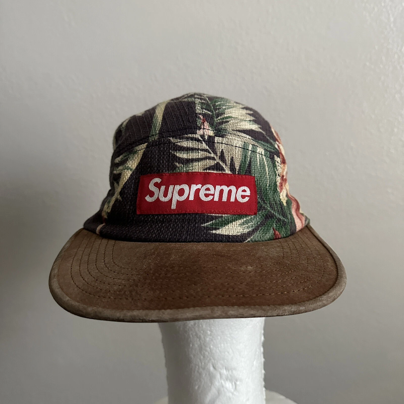 Casquette de camp Supreme SS12 fleurie marine et naturelle OSFM