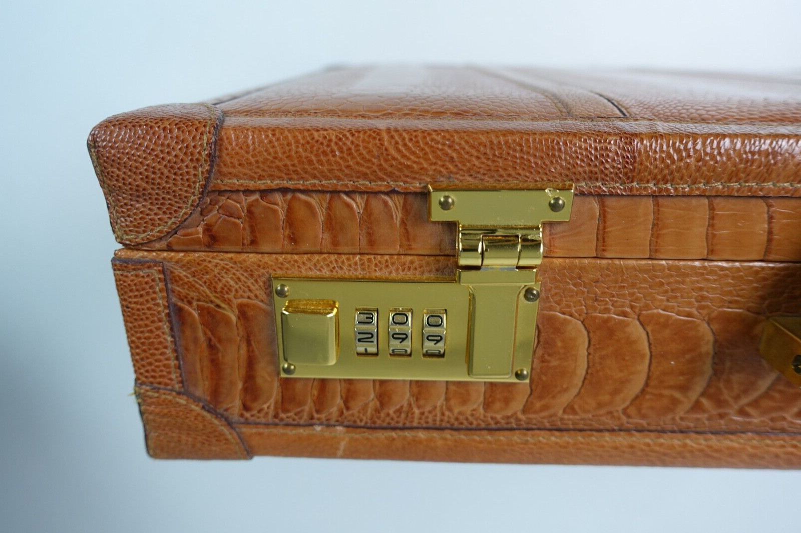 2K RARE OSTRICH LEG NEW SKIN ATTACHE CASE EXOTIC BRIEFCASE SWAYNE MENS CROCODILE image 3