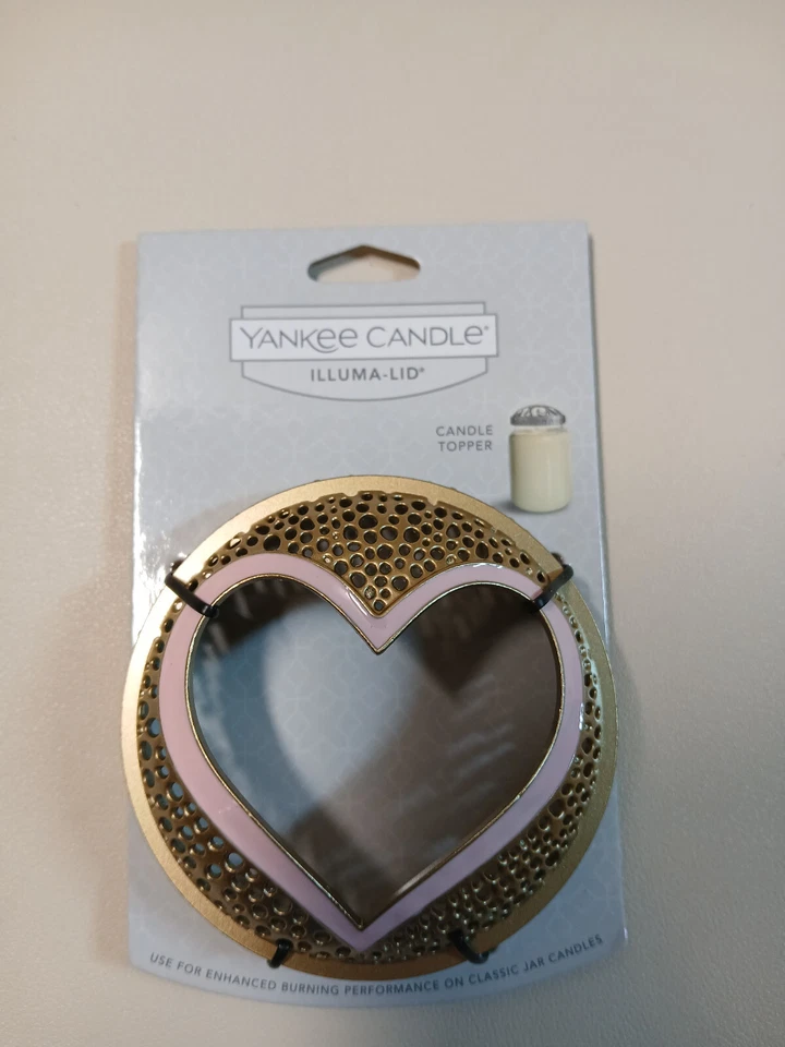 Yankee Candle Soft Goldtone & Pink Heart Illuma Lid - NEW - Image 3 of 4