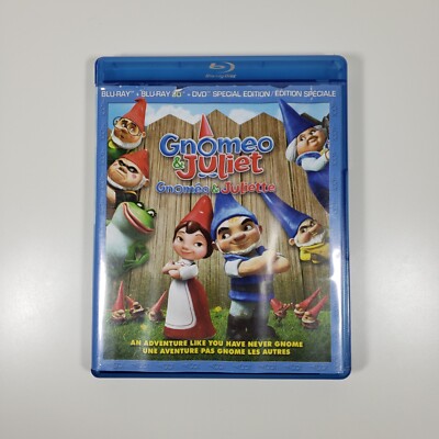 Gnomeo & Juliet (Blu-ray/DVD, 2011, 3-Disc Set, Canadian) + Blu-ray 3D