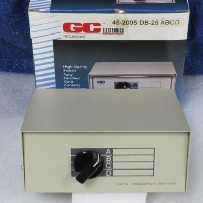GC Electronics 45-2005 Manual DB25 Female Port A/B/C/D Data Switch 4-Way