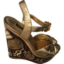 Dolce Gabbana Roman Coins High Platform sandals IT 38