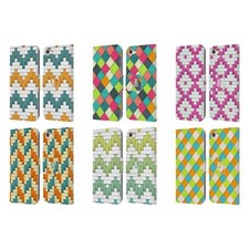 HEAD CASE DESIGNS WOVEN PAPER PATTERN LEATHER BOOK CASE FOR APPLE iPOD TOUCH MP3