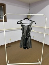 Girl's Dance Costume, Dansco, Child's X-Large, Silver, New