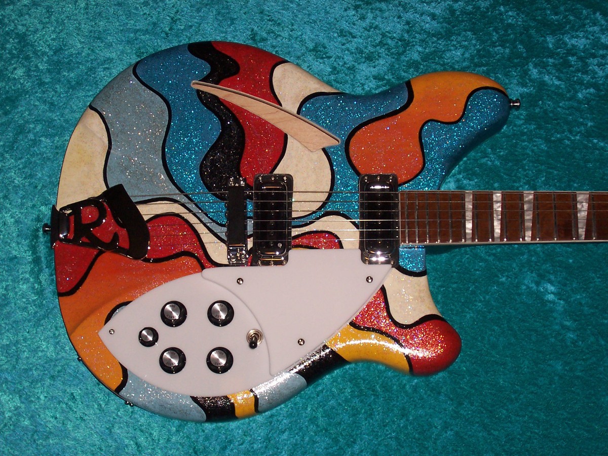 Wild Rickenbacker 360 hand painted electric guitar vintage | eBay