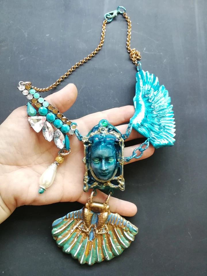 Dream Catcher Eagle Infinity Jewelry Necklace Luxury Pendant Charm Crystal Pearl - Image 2 of 4