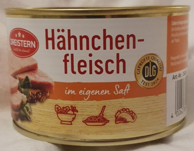 Dreistern Hähnchenfleisch im eigenen Saft 400g 13,73  /kg