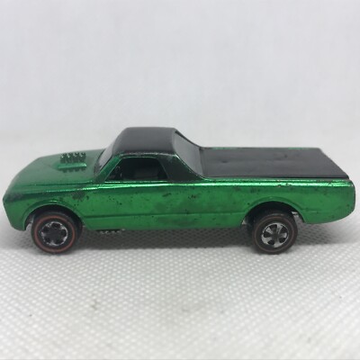 Hot Wheels Redline Custom Fleetside 1968 Green Made In United