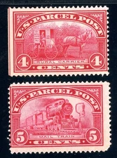 USAstamps Unused FVF US 1913 Parcel Post Scott Q4, Q5 OG MNH Fresh