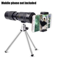 4K 10-300X40mm Super HD Zoom Telephoto Monocular Telescope Hiking W/ Tripod Clip
