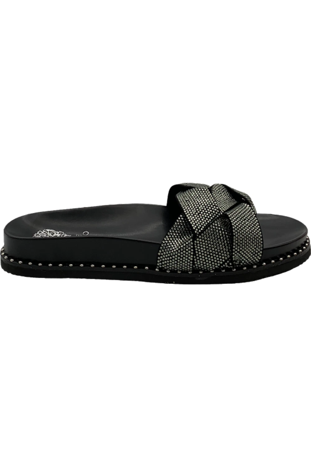 Vince Camuto Leather Slide Sandals Kevind Black