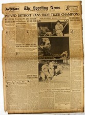 1936 SPORTING NEWS BASEBALL MAGAZINE ORIGINAL BOX SCORES JIMMIE FOX 7 30 1936