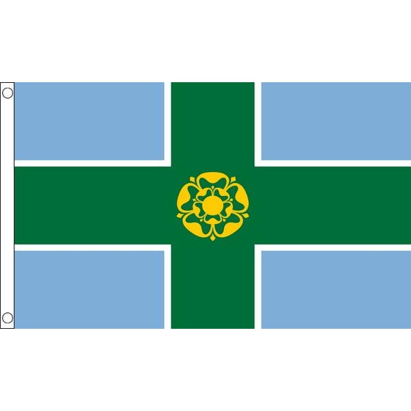 BANDIERA CONTEA DI DERBYSHIRE 150x90cm - BANDIERA COUNTY OF DERBYS. - INGHILTERR
