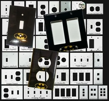 Batman Logo Light Switch Duplex Power Outlet Wall Cover Plate & more Home decor