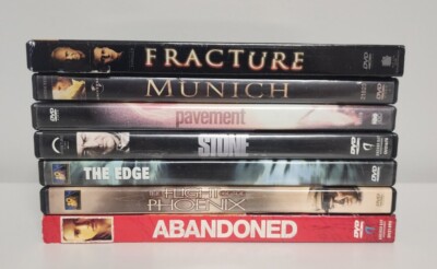 Action 7 DVD Lot - Fracture, Munich, Stone, The Edge, Pavement, Abandoned!      