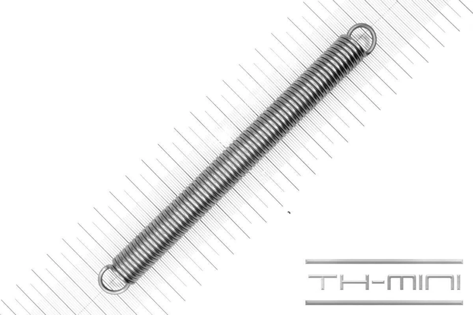 GUTEKUNST FEDERN Zug-Feder 2mm Haken Öse 14,5x158mm 15,6kg Spiral Edel-stahl rostfrei Metall