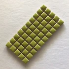 Kiwi Light Green Ceramic Mosaic Tiles - 3/8 inch - 50 Tiles - 10 mm - Crafts