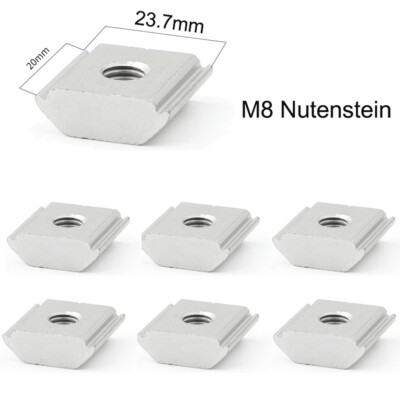 Nutenstein 23,7mm, Solarpanel Befestigungssystem, für Mittelklemme Endklemme