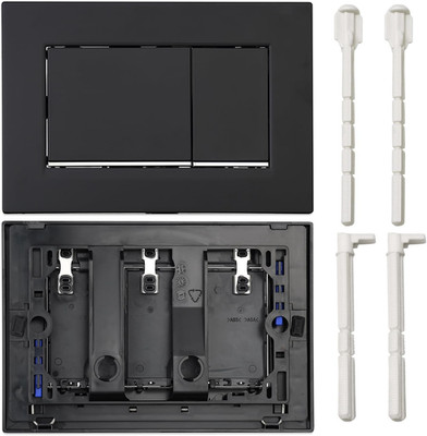 Geberit Sigma30 Actuator Plate, Black & Chrome, Dual Flush Compatible