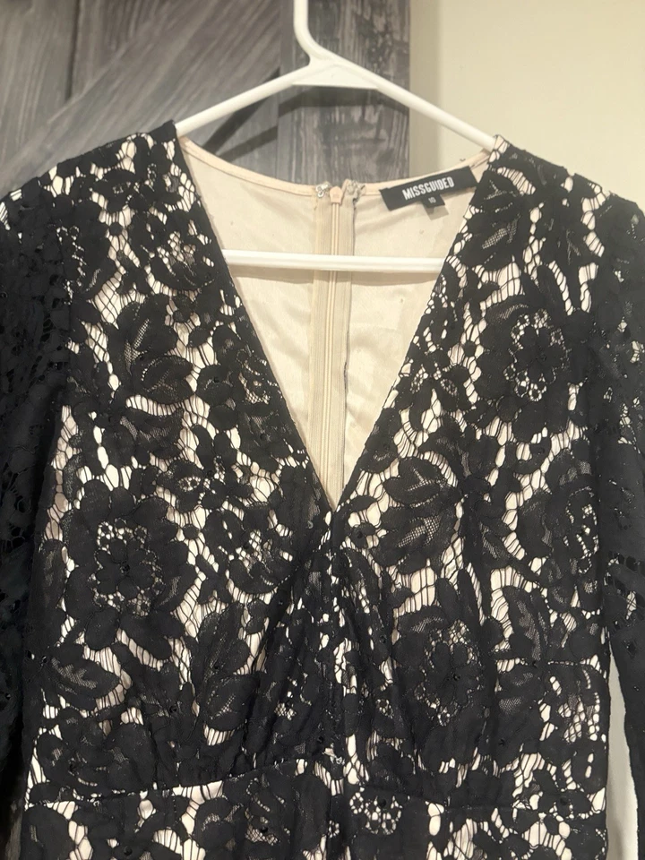 Mameluco Missguided Floral Encaje Talla 10 Fiesta Cóctel Retro Años 70 Capricho Boho Foto 4 de 4