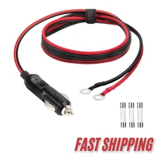 Heavy-Duty 14AWG 20A Male Plug Cigarette Lighter Adapter Power Supply Cord with