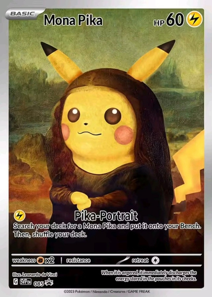 ピカチュウカードセット（Pika-Portrait） Mona Pika (Pikachu) Pokemon x Van Gogh Black Star Promo ACG Art