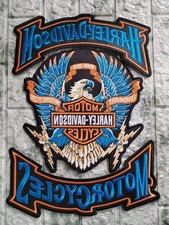 Eagle Patches, Harley Davidson Model, to Sew on Biker Club Jackets 3 Pcs.