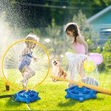 Water Sprinklers Toy 2 in 1 with Circle Summer Outside Water Play for Kids
