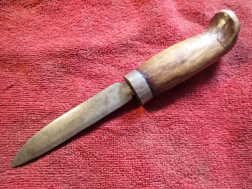 SCHÖNER GRIFF VINTAGE HANDARBEIT MESSER PUUKKO FINNLAND FINNISCH - Bild 4 von 6