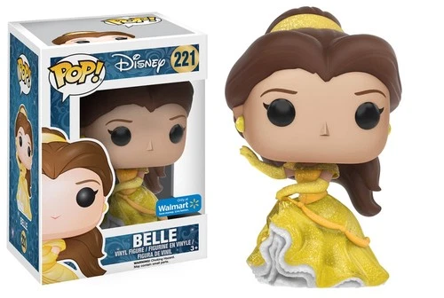 Funko POP! Disney Beauty and The Beast Belle Glitter #221 Walmart Exclusive