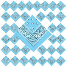 36 Pcs Paisley Cowboy Bandanas Bulk Multi Purpose Polyester Headband Scarf Ke...