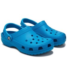 Kids classic crocs J2 kids blue washable slip on clog sandal shoe unisex