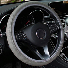 Pu Leather Steering Wheel Cover 3d Comfortable Anti-slip Leather Texture Cover