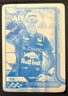 2025 Topps Chrome F1 Max Verstappen Cyan Printing Plate 1/1 #142 DoD