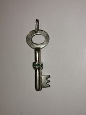 Ciondolo/ Pendente Chiave ~ Argento 925 con pietre Verdi