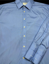 Charles Tyrwhitt Mens Button Front Long Sleeve French Cuffs Cotton Shirt 19 - 35