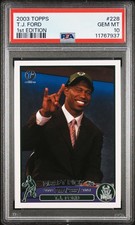 2003 TOPPS 1ST EDITION #228 T.J. FORD PSA 10