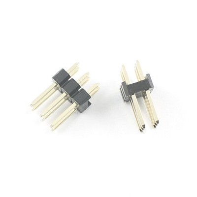 10Pcs 2.54mm Pitch 2x3 6 Pin Double Row Straight Male Header Strip Connector