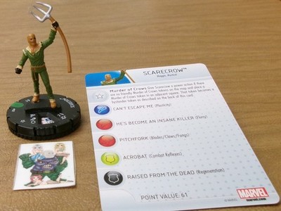=HeroClix Marvel INVINCIBLE IRON MAN Scarecrow 022 with card =